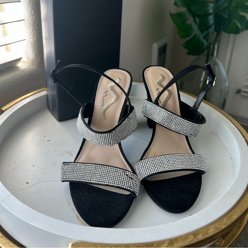 Sparkle black heels